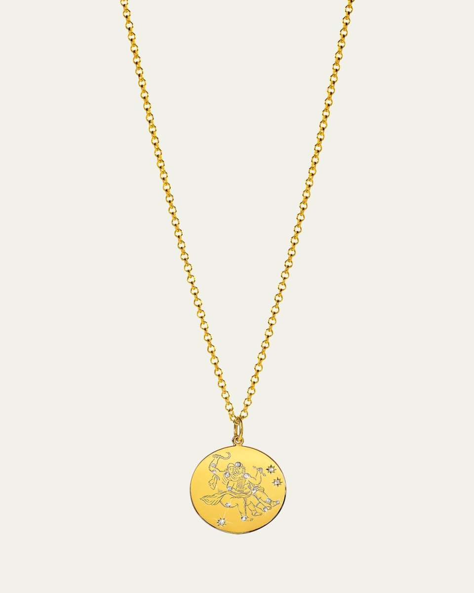 Zodiac Pendant Necklace, Gemini
